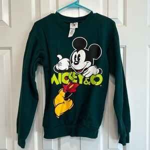 Disney Mickey vintage green sweatshirt